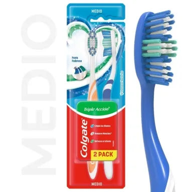 Cepillo Dental Colgate Triple Acción Medio x2un