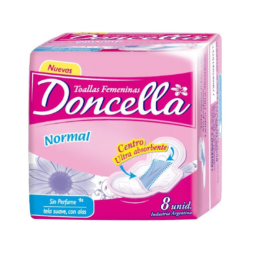 Doncella Toallas  S/desodorante  Con Alas 8 Unidades