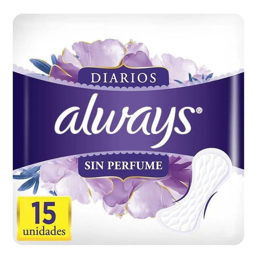 Protectores Diarios Always Sin Perfume 15 Un