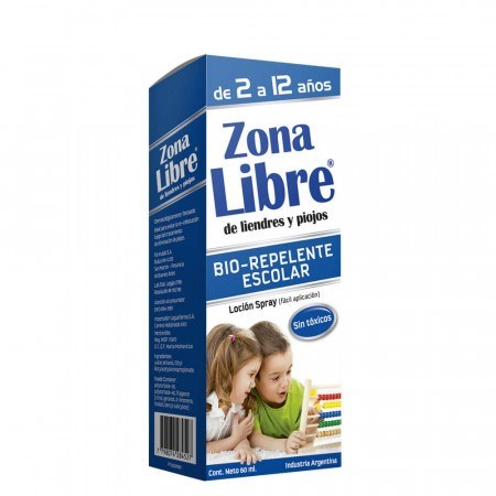 Zona Libre Bio-repelente Escolar Locion Spray 60 Ml
