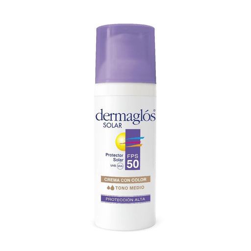 Dermaglos Solar Facial Fps 50 Color - Tono Medio -  50 Ml